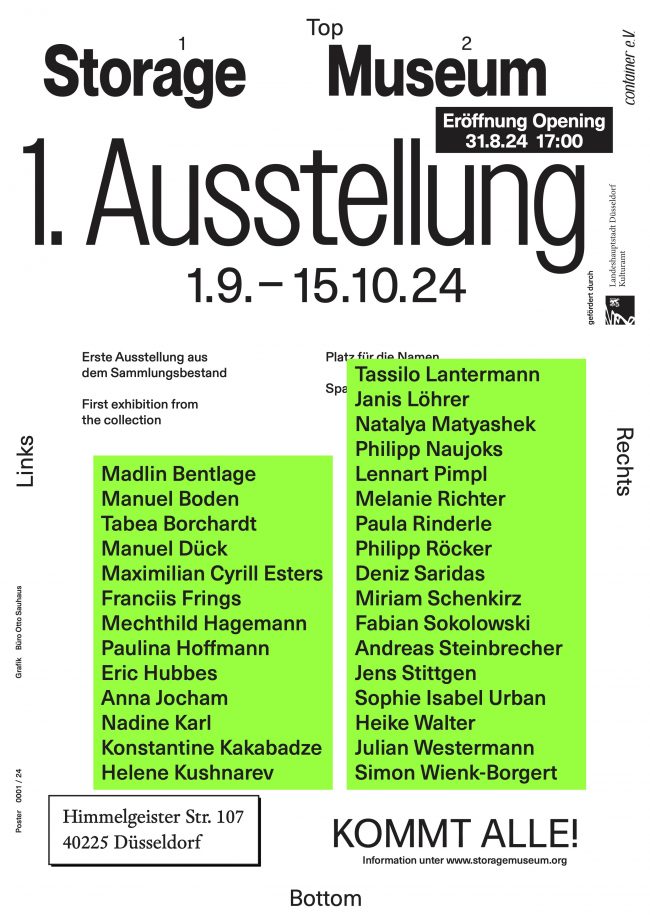 Storage Museum_1. Ausstellung_Plakat