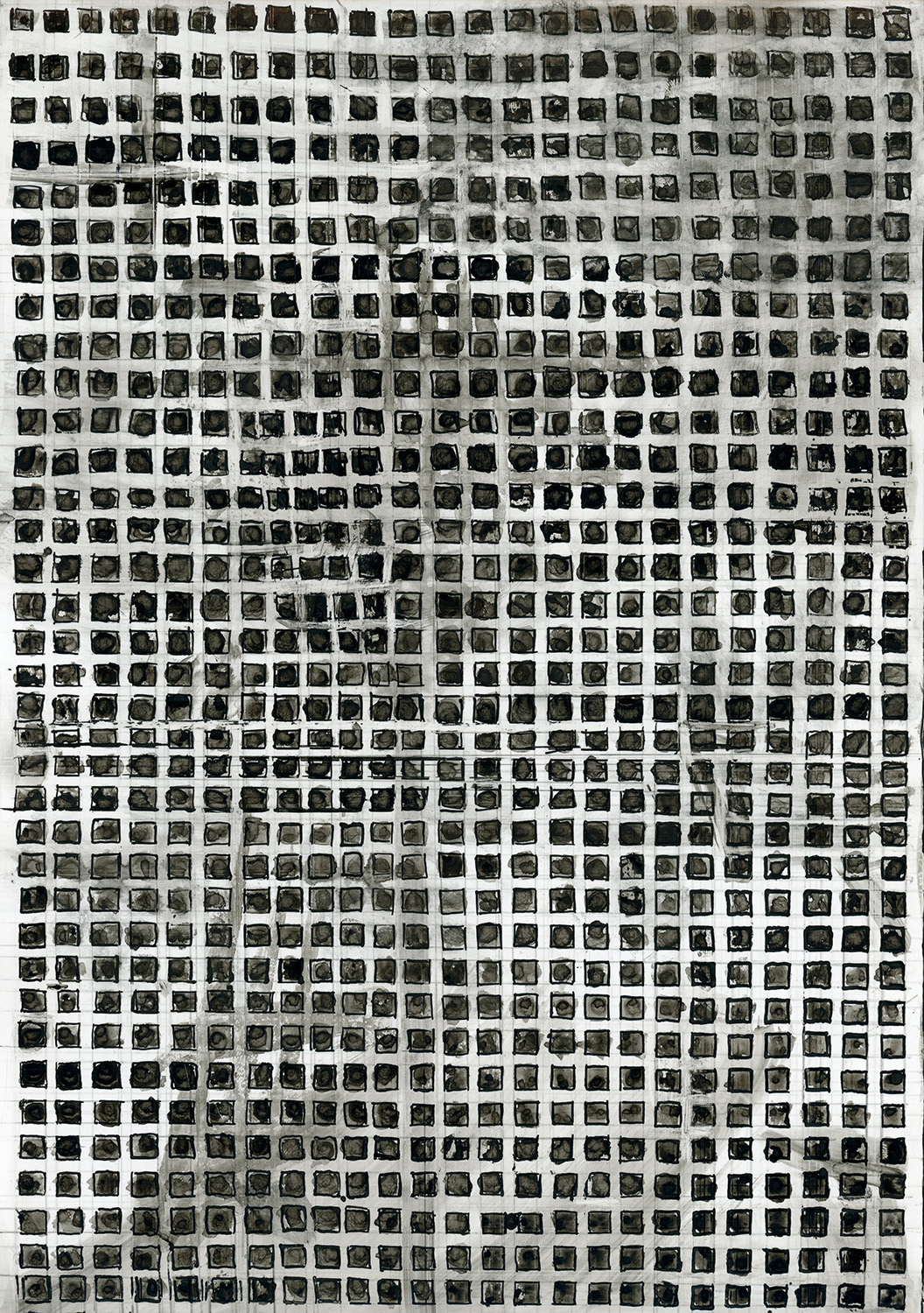 Gitter (industriell), 2025, Tusche auf Papier